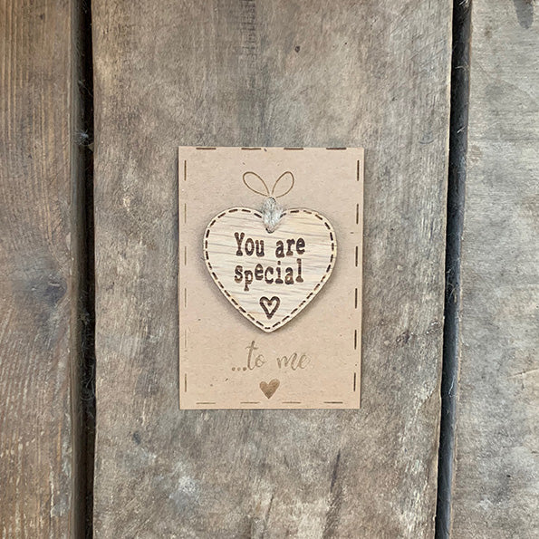 Handmade Little Sentiment Heart & Card - You are Special 10004