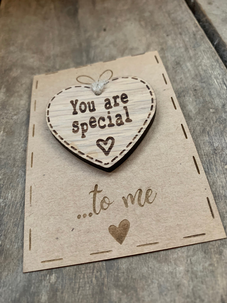 Handmade Little Sentiment Heart & Card - You are Special 10004