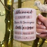 Highlights Personalised 10oz Mug - Scripture Wording Pink 10703