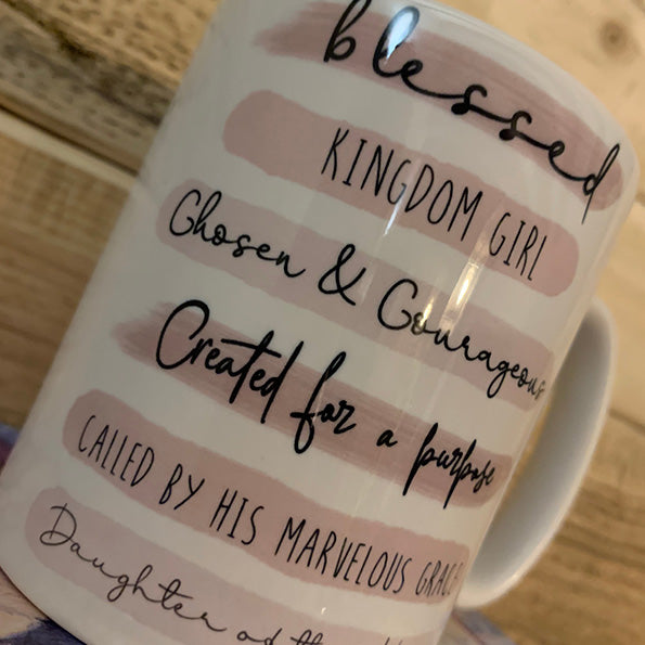 Highlights Personalised 10oz Mug - Scripture Wording Pink 10703