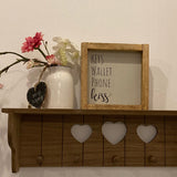 Handmade Rustic Sign Sm - Kiss 12417