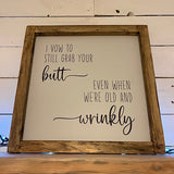 Handmade Rustic Sign Lg (30cm) - Old & Wrinkly 12420