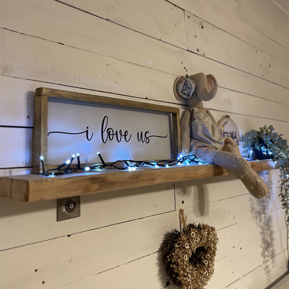 Handmade Rustic Sign Long Md - I Love Us 12421