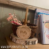 Easter / Flower Girl Basket with Personalised Name Tag 12732