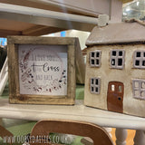 Handmade Rustic Sign Sm - Love to Cross & Back 12831