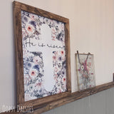 Handmade Rustic Sign Lg (A3) - He is Risen 12832