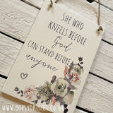 Plaque A5 - Stand Before Anyone 13050