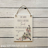 Plaque A5 - Stand Before Anyone 13050