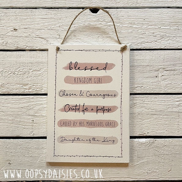 Plaque A5 - Daughter of the King 13068