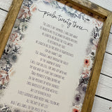 Handmade Rustic Sign Long Lg - Psalm 23 13076