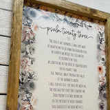 Handmade Rustic Sign Long Lg - Psalm 23 13076