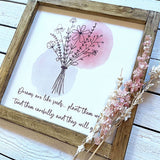 Handmade Rustic Sign Lg (30cm) - Dreams are Like Seeds 13079