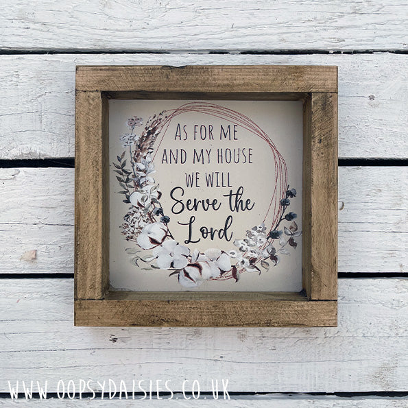 Handmade Rustic Sign Sm - As for me 13091