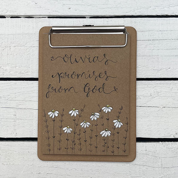 Personalised Hanging Clip Pad - Small Daisies 13092