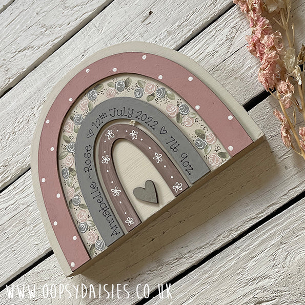 Rainbow Block - Pink Floral 13176