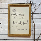 Handmade Rustic Sign Long Lg Thankful Range - Autumn Shows Us 13286