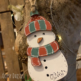 Personalised Snowman Layered Plq 13549