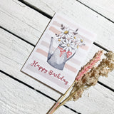 Card - Watering Can Pink - Happy Birthday 13669