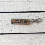 Keyring Tag with Heart - I Love you More 13938