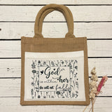 Book / Bible Jute Bag - God is Within Her 14150
