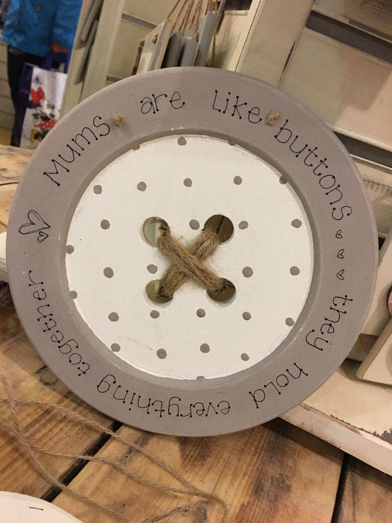 Personalised Wooden Button with String 14.4cm  -  7388