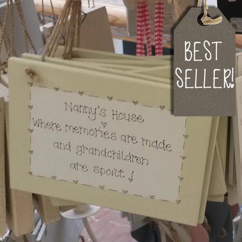 Md Sq Plaque with painted frame - Nanny's House 3787