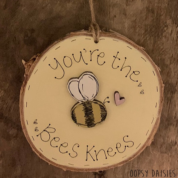 Handmade Wooden Log Slice - Bees Knees 10832