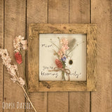 Personalised Dried Flowers Sign Sm 13649