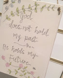 Ex Lg Square Plq - He Holds My Future 5632t