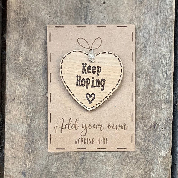 Personalised Little Sentiment Heart & Card - BLANK 10002