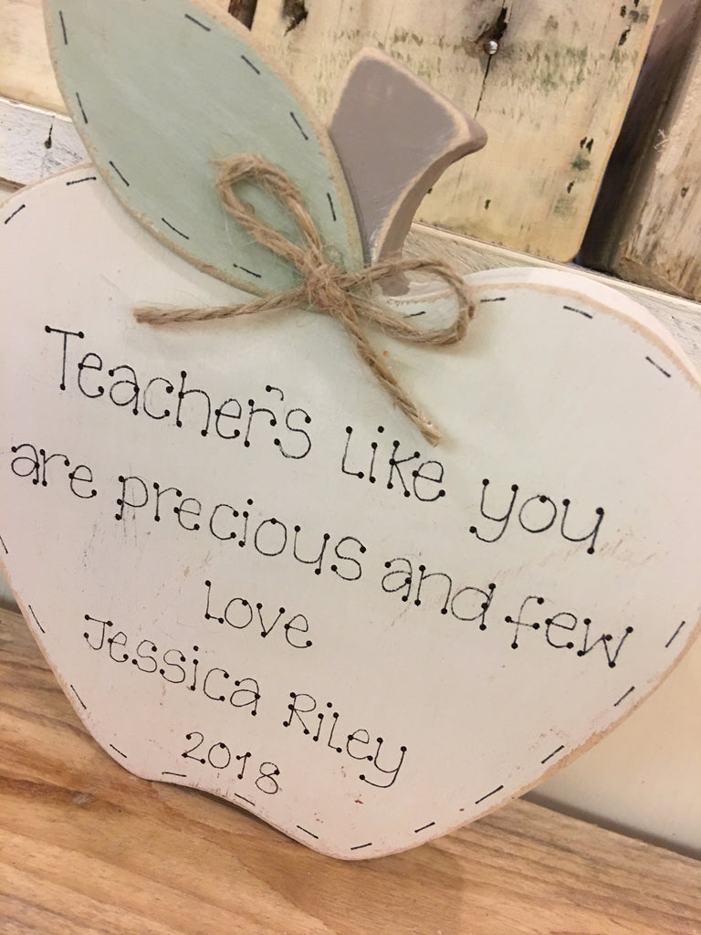 Personalised Teacher Apple Block 7789