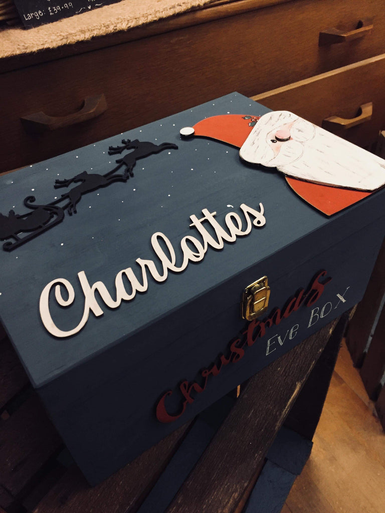 Personalised Christmas Eve Box Blue - Santa 8357