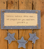 Personalised Long Plaque with 3 Stars 8718