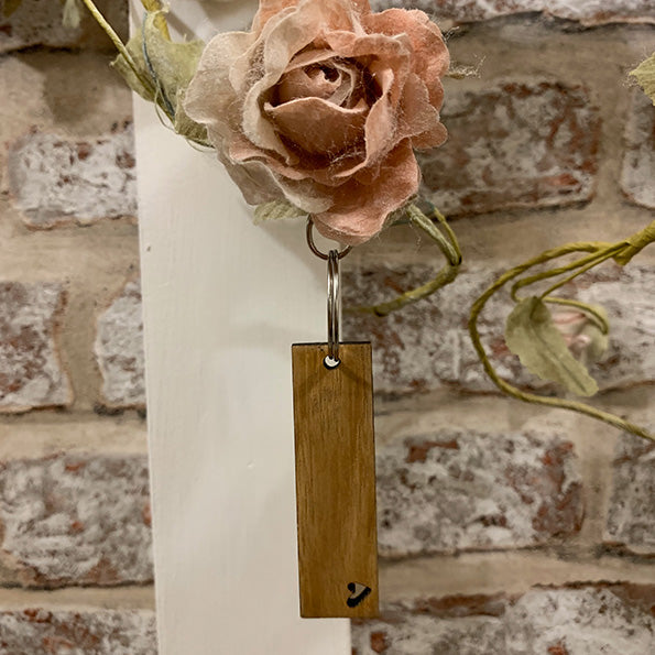 Keyring Tag with Heart - Blank to be Personalised  9060