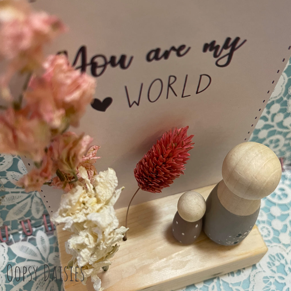 Peg Doll Scene - You are my World 13688