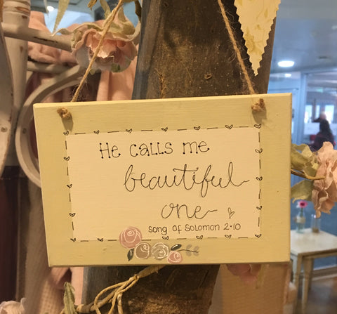 Md Sq Plaque - He Calls Me Beautiful 7531