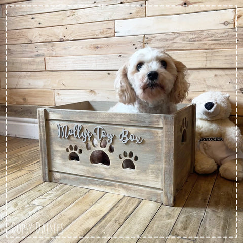 Personalised Dog Toy Storage Box 13810