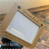 Personalised Wooden Frame - Stars 14268