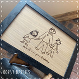 Wooden Picture Plaque with Personalised Child's Drawing 14281