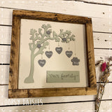 Personalised Family Arch Tree in Square Rustic Frame 14282