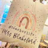 Tote Bag with Rainbow - #teacherlife 14306