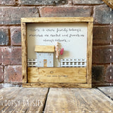 Daisy Village - In Rustic Large Frame 14308