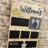 First Day Of…Personalised Photo Sign - Blue 14329