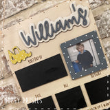 First Day Of…Personalised Photo Sign - Blue 14329