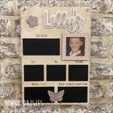 First Day Of…Personalised Photo Sign - Pink 14330