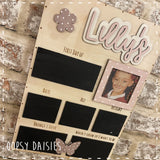 First Day Of…Personalised Photo Sign - Pink 14330