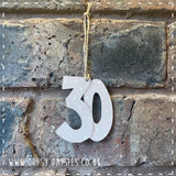 Age Number Plaque - '30' 14359