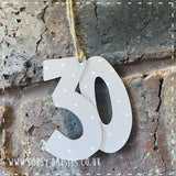 Age Number Plaque - '30' 14359