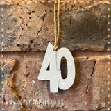 Age Number Plaque - '40' 14360