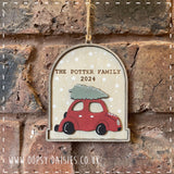 Personalised Christmas Snow Globe Plaque - Car 14368